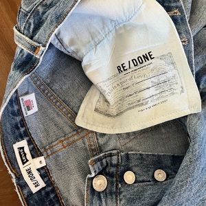 REDONE LEVIS HIGH RISE ANKLE CROP